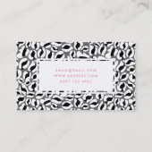 Roze luipaard printpatroon Beauty Spray Tan Salon Visitekaartje (Achterkant)