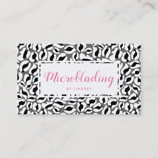 Roze luipaard printpatroon Beauty Spray Tan Salon Visitekaartje (Voorkant)