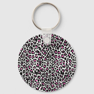 roze luipaard sleutelhanger