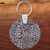roze luipaard sleutelhanger (Voorkant)