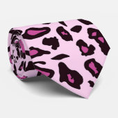 Roze luipaard stropdas (Opgerold)