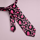 Roze luipaard stropdas<br><div class="desc">Leopard print custom stropdas</div>