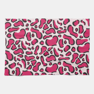 Roze luipaard theedoek
