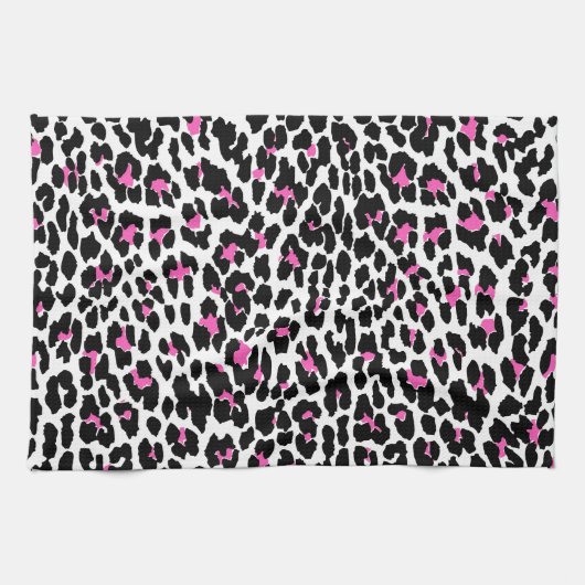 roze luipaard theedoek (Horizontaal)