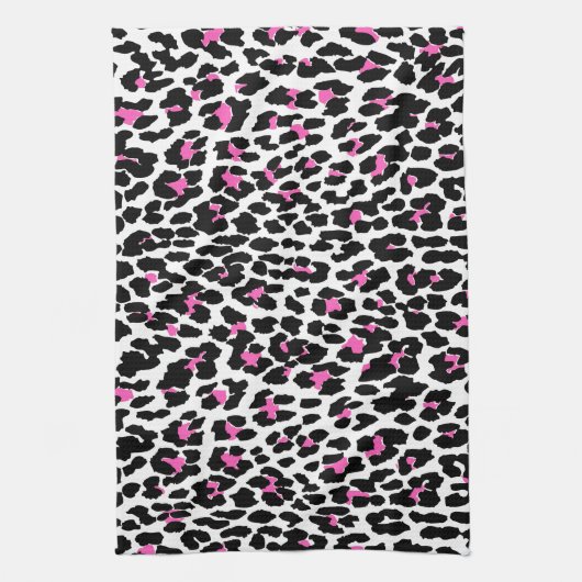 roze luipaard theedoek (Verticaal)