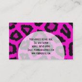 Roze luipaard Visitekaartje (Achterkant)