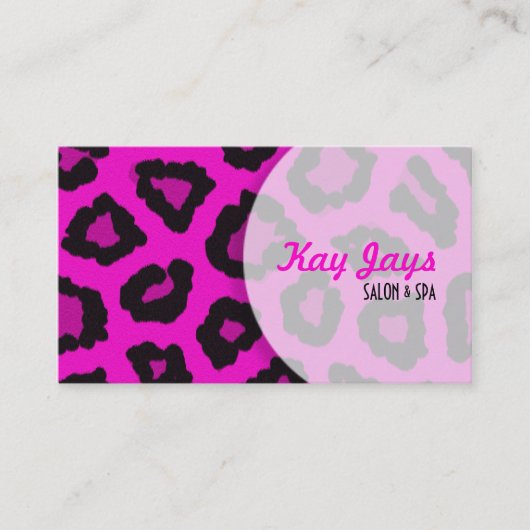 Roze luipaard Visitekaartje (Voorkant)