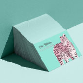 Roze luipaard visitekaartje