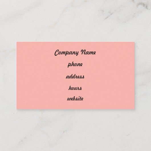  roze luipaard Visitekaartje (Achterkant)