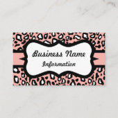  roze luipaard Visitekaartje (Voorkant)