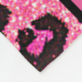 Roze luipaard voor meisjes "Wild Over Voetbal" Fleece Deken (Hoek)