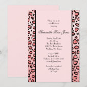 Roze luipaard Vrijgezellenfeest twee strips Kaart (Voorkant / Achterkant)