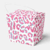 Roze Luipaard Wild One 1e Verjaardag Bedankdoosjes (Achterkant)