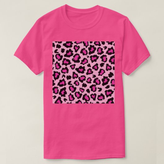 Roze luipaarden Afrikaanse afdruk T-shirt (Design voorkant)