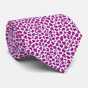 roze luipaardhuidpatroon stropdas