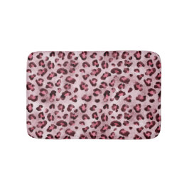 Roze Luipaardprint Artistieke Wilde Katachtige Vac Badmat