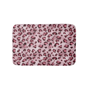 Roze Luipaardprint Artistieke Wilde Katachtige Vac Badmat