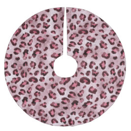 Roze Luipaardprint Artistieke Wilde Katachtige Vac Kerstboom Rok