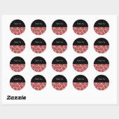 Roze Luipaardprint Bedankt Sticker (Vel)