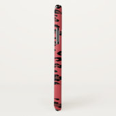 Roze Luipaardprint Bewerkbare Naam Dierenpatroon Case-Mate iPhone Case (Achterkant / rechts)