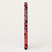 Roze Luipaardprint Bewerkbare Naam Dierenpatroon Case-Mate iPhone Case (Achterkant/links)