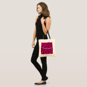 Roze luipaardprint bruidsmeisje trouwtas tote bag (Voorkant (model))