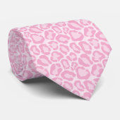 Roze Luipaardprint Bubblegum Stropdas (Opgerold)
