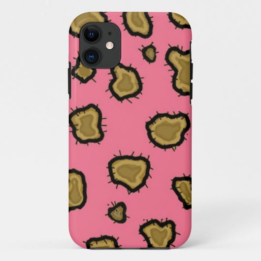 Roze Luipaardprint Case-Mate iPhone Case (Achterkant)