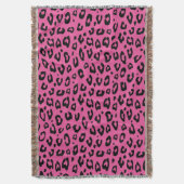 Roze luipaardprint dekentje (Voorkant Verticaal)