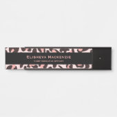Roze Luipaardprint Deur Bord Naamplaat (Voorkant)