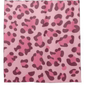 Roze Luipaardprint Douchegordijn (Voorkant)