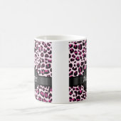 Roze luipaardprint en monogram koffiemok (Center)