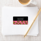 Roze Luipaardprint Etiket (Insitu)