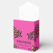 Roze Luipaardprint Favor Doos Bedankdoosjes (Geopend)