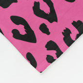 Roze luipaardprint fleece deken | Diervlekken (Hoek)