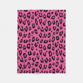 Roze luipaardprint fleece deken | Diervlekken (Voorkant)