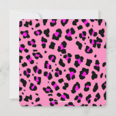 Roze Luipaardprint Foto Geboorteaankondiging Aankondiging (Achterkant)