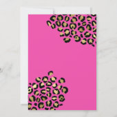 Roze Luipaardprint Geboortedinladung Kaart (Achterkant)
