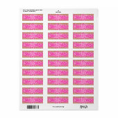 Roze Luipaardprint Goud Glitter Trendy Etiket (Full Sheet)
