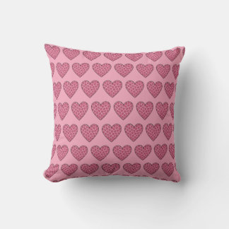 Roze Luipaardprint Harten Kussen