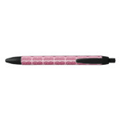 Roze Luipaardprint Harten Zwarte Inkt Pen (Achterkant)