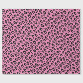 Roze luipaardprint inpakpapier (Vlak)