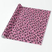 Roze luipaardprint inpakpapier (Uitgerold)