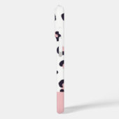 Roze Luipaardprint met Monogram Case-Mate iPhone Case (Achterkant / Links)