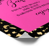 Roze Luipaardprint Moeder-osa Bar Bord Poster (Hoek)