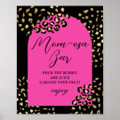 Roze Luipaardprint Moeder-osa Bar Bord Poster (Voorkant)