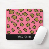 Roze Luipaardprint Muismat (Met muis)