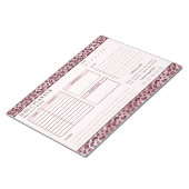 Roze Luipaardprint Ongedateerde Dagelijkse Planner Notitieblok (Schuin)