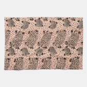 Roze Luipaardprint Patroon – Chic Dier Theedoek (Horizontaal)