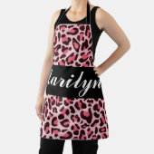 Roze Luipaardprint Persoonlijk Retro Trendy Schort (Insitu)